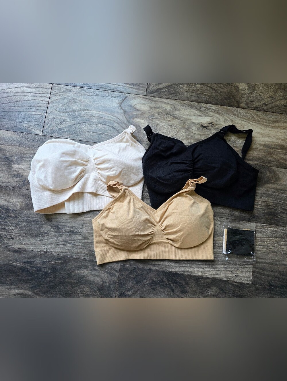 HOFISH 3-Pack Seamless Nursing & Maternity Bras with Extenders